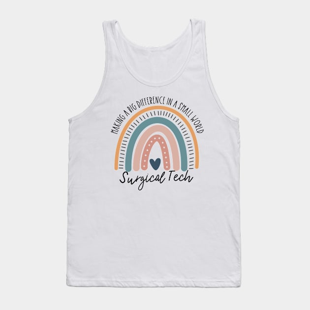 Surgical Tech Boho Rainbow Tank Top by IndigoPine